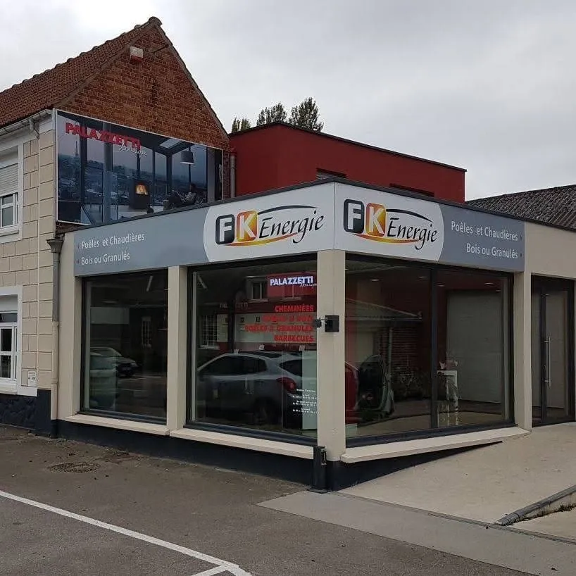 Façade du showroom FK Énergie, 14 rue de Paris à Aire-sur-la-Lys